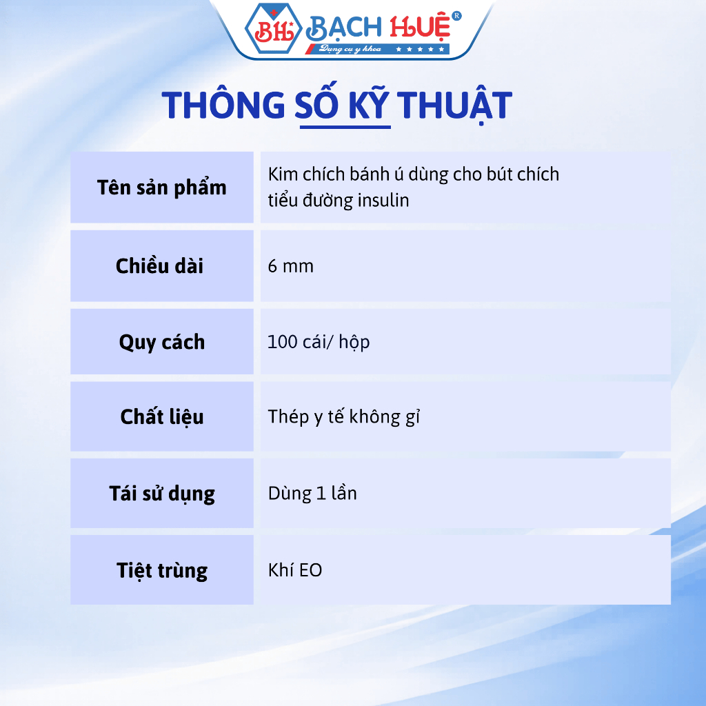 Hộp 100 Kim Chích Bánh Ú Dùng Cho Bút Tiêm Tiểu Đường Insulin – Kim Lấy Máu An Toàn Siêu Nhỏ