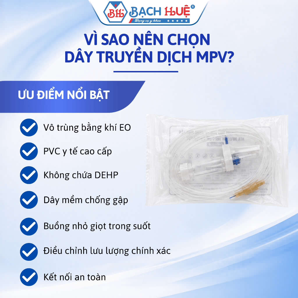 Bịch 25 Sợi, 50 Sợi Dây Truyền Dịch MPV Vô Trùng – Bộ Dây Truyền Y Tế Dùng Một Lần