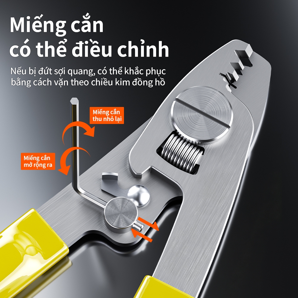 Kìm Miller Tuốt Sợi Quang 3 Lỗ 3 Trong 1 Tuốt Cáp Quang FTTH Dụng Cụ Thi Công Mạng