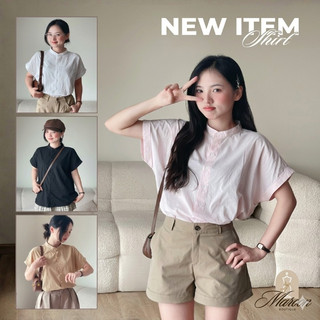 GEMINI-Áo Sơ Mi Nữ LUNA Cổ Trụ Form Suông SM21– Chất Thô Mềm Thoáng Mát, Thanh Lịch Dễ Phối Đồ