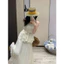 Đầm maxi cổ yếm đính hoa nổi phối ren