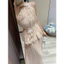 Đầm maxi cổ yếm đính hoa nổi phối ren