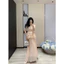 Đầm maxi cổ yếm đính hoa nổi phối ren