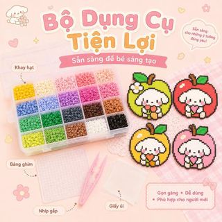 【🍒Bộ đồ chơi】Bộ nguyên liệu DIY thủ công hạt xếp cho trẻ em【Thế hệ mới】 | Bao gồm hạt màu sắc + dụng cụ + bàn ủi an toàn