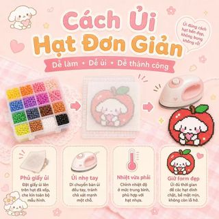 【🍒Bộ đồ chơi】Bộ nguyên liệu DIY thủ công hạt xếp cho trẻ em【Thế hệ mới】 | Bao gồm hạt màu sắc + dụng cụ + bàn ủi an toàn