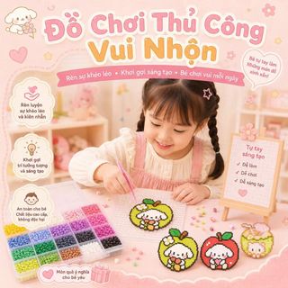 【🍒Bộ đồ chơi】Bộ nguyên liệu DIY thủ công hạt xếp cho trẻ em【Thế hệ mới】 | Bao gồm hạt màu sắc + dụng cụ + bàn ủi an toàn