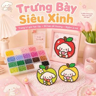 【🍒Bộ đồ chơi】Bộ nguyên liệu DIY thủ công hạt xếp cho trẻ em【Thế hệ mới】 | Bao gồm hạt màu sắc + dụng cụ + bàn ủi an toàn
