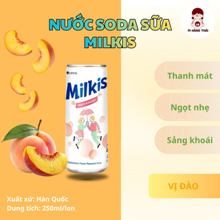Nước soda sữa Milkis mix vị 250ml Hàn Quốc. Nước giải khát ngọt dịu thanh mát dễ uống - Pi Hàng Thái