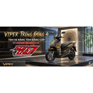 TEM XE VIPER 2026 MẪU TRỐNG ĐỒNG 3D (DECAL CAO CẤP - SẮC NÉT - CHỐNG NƯỚC - KHÔNG PHAI MÀU)