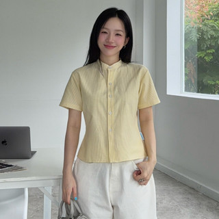 GEMINI -Áo Sơ Mi Nữ SLEEK Cổ Trụ Form Boxy – Chất Oxford Mềm Mịn, Thanh Lịch Hiện Đại