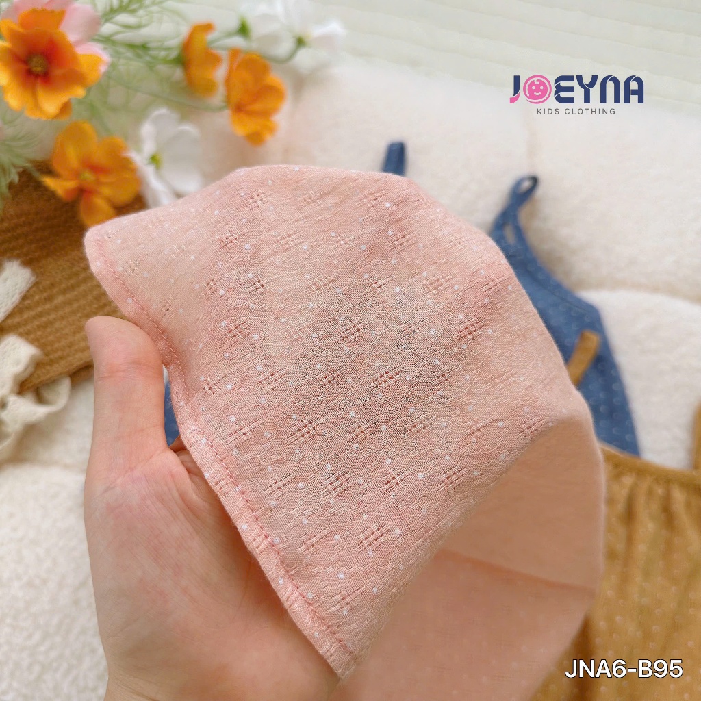 Bộ 2 dây Joeyna B95 họa tiết chấm bi siêu xinh cho bé 8-24kg
