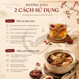 Trà Hồng Sâm Hoàng Kỳ, Trà Bổ Khí Dưỡng Huyết Tăng Sức Đề Kháng, Đẹp Da Dưỡng Nhan, Chống Lão Hoá