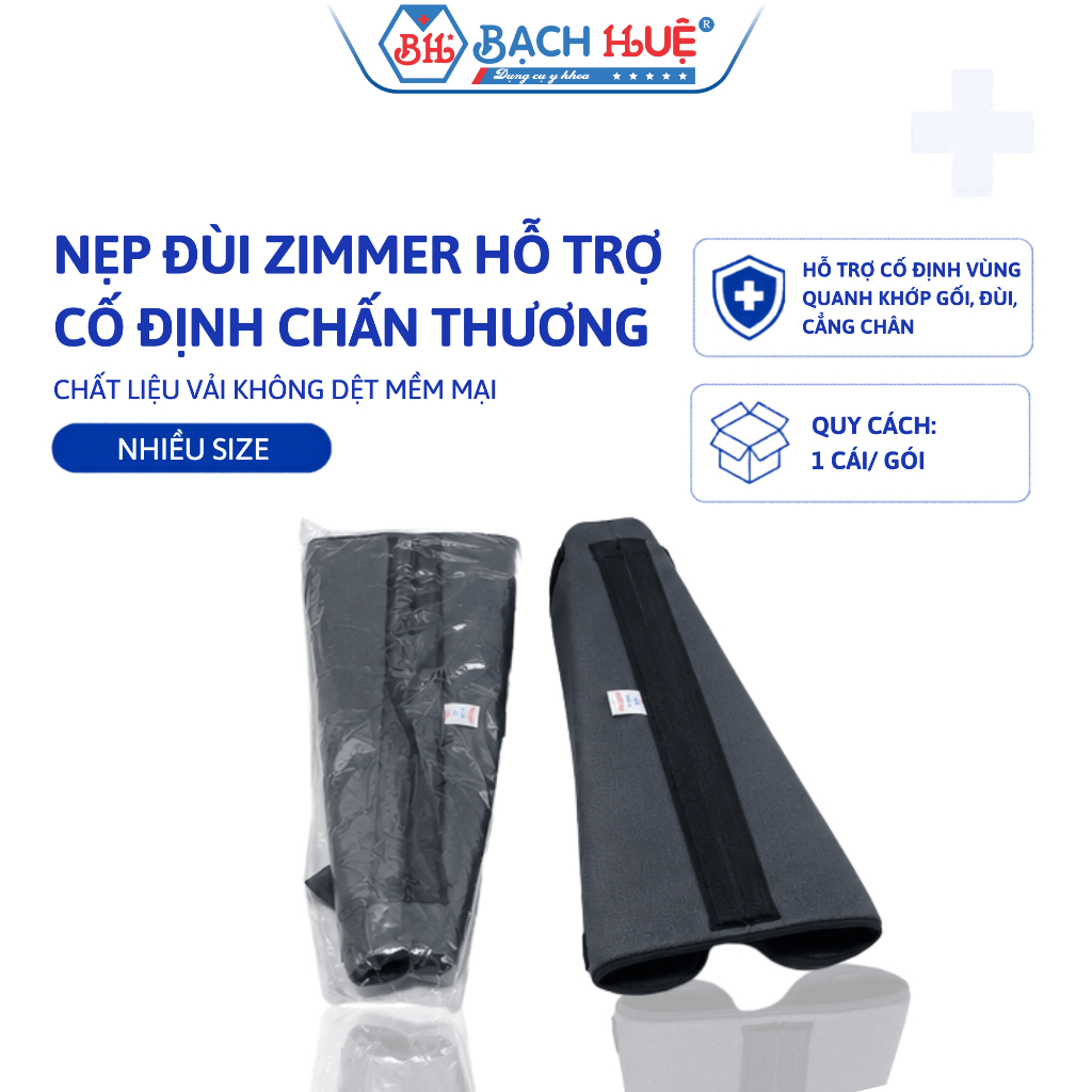 Nẹp Đùi Zimmer Cố Định Chấn Thương Vải Không Dệt – Nẹp Cố Định Khớp Gối, Đùi Cao Cấp Đủ Size