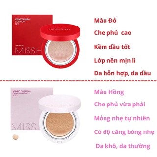 Phấn Nước Kiềm Dầu Missha Cushion Missha Nâng Tone Cấp Ẩm Che Khuyết Điểm - Kosmi Beauty