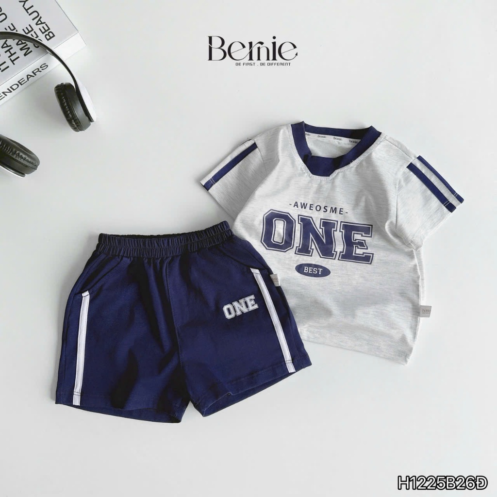(Nhiều mẫu) Tổng hợp các bộ cotton cộc tay cổ tròn của Berie cho bé trai, bộ thun hoạ tiết mềm mát hàng đẹp