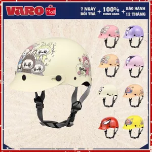[Tặng Phụ Kiện]Mũ Bảo Hiểm Trẻ Em VARO Cho Bé Từ 3 Đến 9 Tuổi Hoạt Tiết KUROMI CAPYBARA Đạt Chuẩn