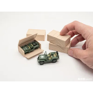 [Combo] Mô Hình Xe Jeep + Thùng Vận Chuyển - TỰ LẮP RÁP CỰC CHẤT (Tỷ lệ: 1:64)