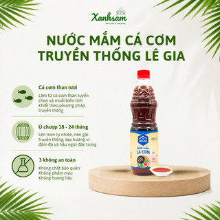 Nước Mắm Cá Cơm Truyền Thống Lê Gia 650ml/ 2L - Xanhsam Natural & Organic