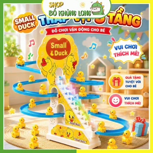 Đồ Chơi Cầu Trượt Vịt Vàng Leo Cầu Thang Với Âm Thanh Vui Nhộn Đèn Nháy Đẹp Mắt - BỐ KHỦNG LONG