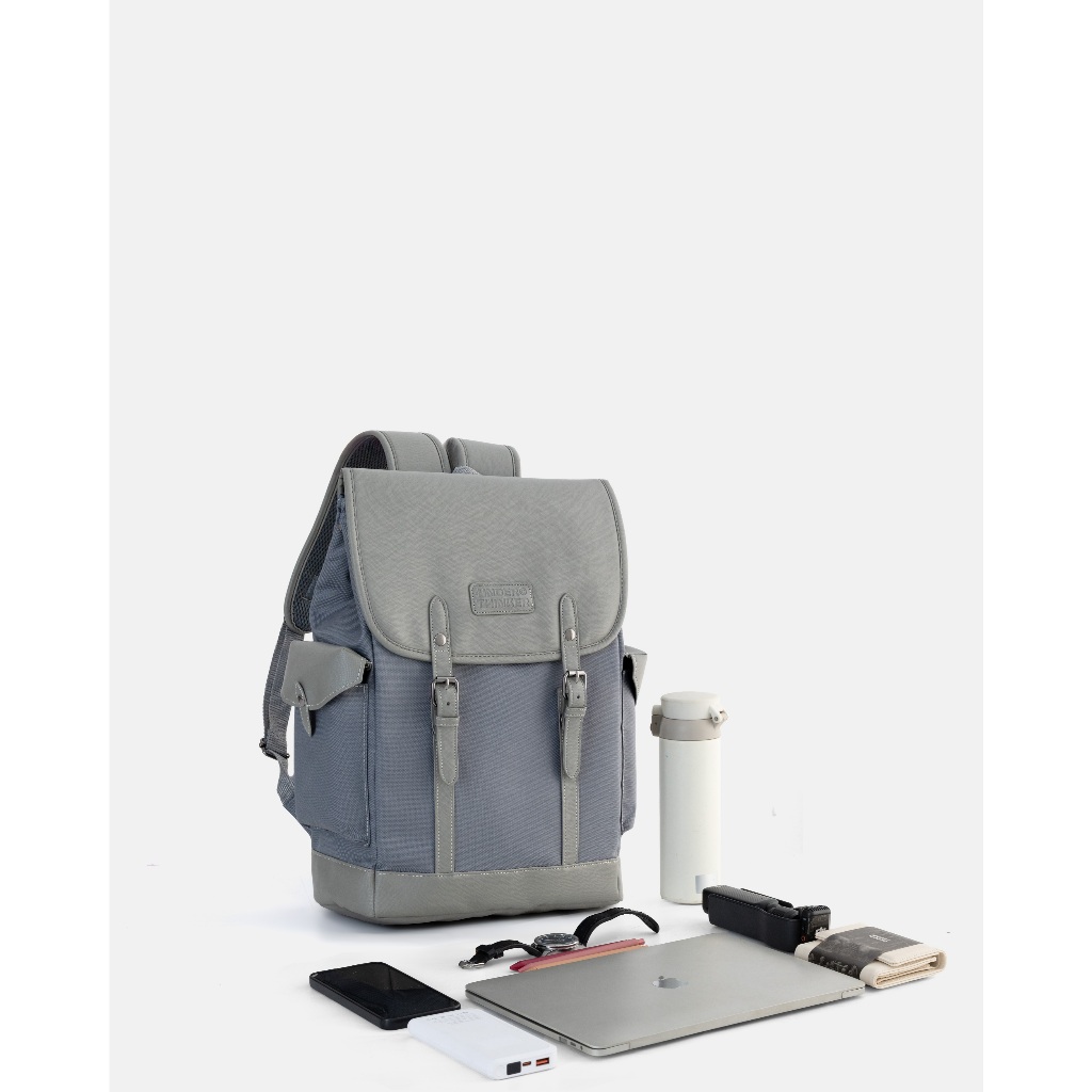 Balo ZOROS Thời Trang Unisex Cặp Đựng Laptop Đi Học Nam Nữ Vải Phối PVC Trượt Nước | MONZI