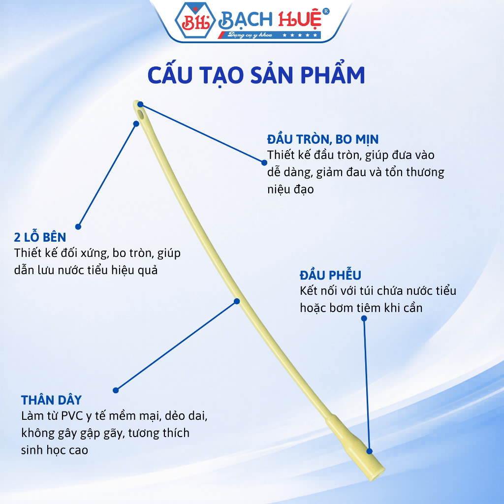 Dây Thông Tiểu Nelaton 1 Nhánh Nhiều Kích Thước– Dây Thông Tiểu Mềm Y Tế Vô Trùng An Toàn Dễ Sử Dụng