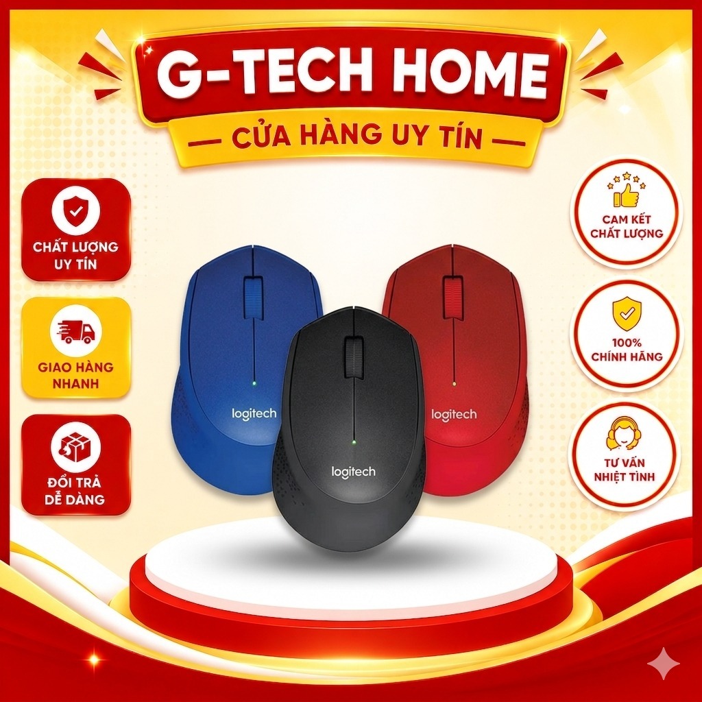 Chuột không dây Logi M330 Silent Plus USB, êm ái, độ nhạy cao, cho tay phải BH-12TH