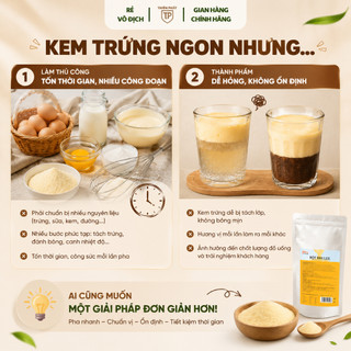 [M2] Bột Kem Trứng BRULEE cô gái ( Bột Vàng ) Đài Loan Gói 1kg