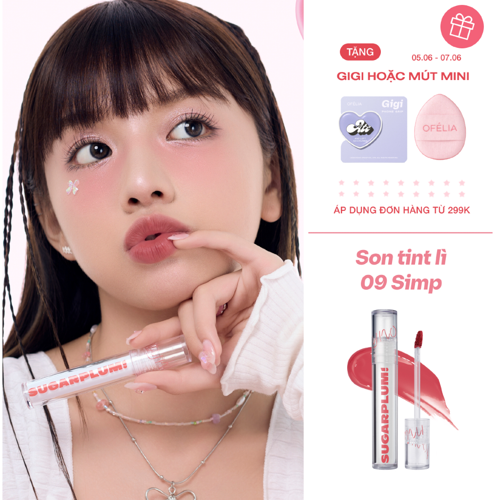 [LS HOT] Son Tint Nước Mịn Lì Thuần Chay SUGARPLUM MistyNow Blurring Tint (3.8g)
