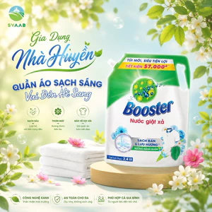 Combo thùng 4 túi nước giặt xả Booster 2,4kg 🫧FREESHIP🫧hương nắng xuân phiên bản mới thơm hơn ,lưu hương