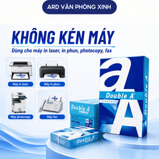 Thùng 5 ream giấy A4 Double A  70gsm/80gsm Everyday, giấy in photo trắng mịn 2500 tờ in rõ nét không kén máy D2