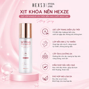 Xịt Khóa Nền HEXZE 100ml – Giữ Lớp Makeup Lâu Trôi, Kiềm Dầu & Cấp Ẩm Tự Nhiên