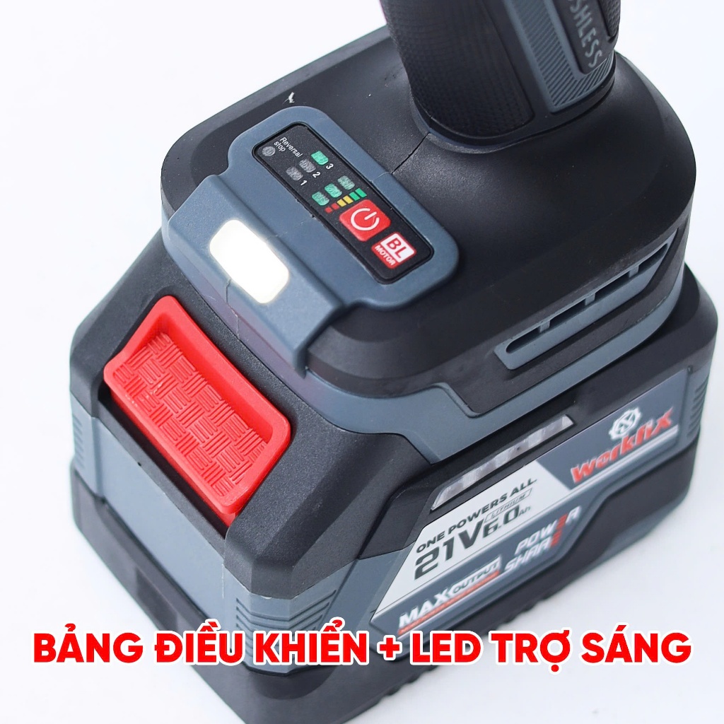 Máy Siết Bulong  Workfix WF-IW1150N Lực Khủng, Chuyên Siết Bulong Không chổi than Lõi Đồng