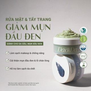 Combo Làm Sạch Hỗ Trợ Giảm Mụn Đầu Đen & Lỗ Chân Lông Daoida - Kem Tẩy Trang 110g & Bánh Rửa Mặt 120g