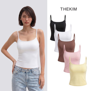 THEKIM Áo 2 dây basic (có mút ngực) chiết eo có nút điều chỉnh , mặc hàng ngày công nghệ FlowFit mềm mịn và co giãn T405