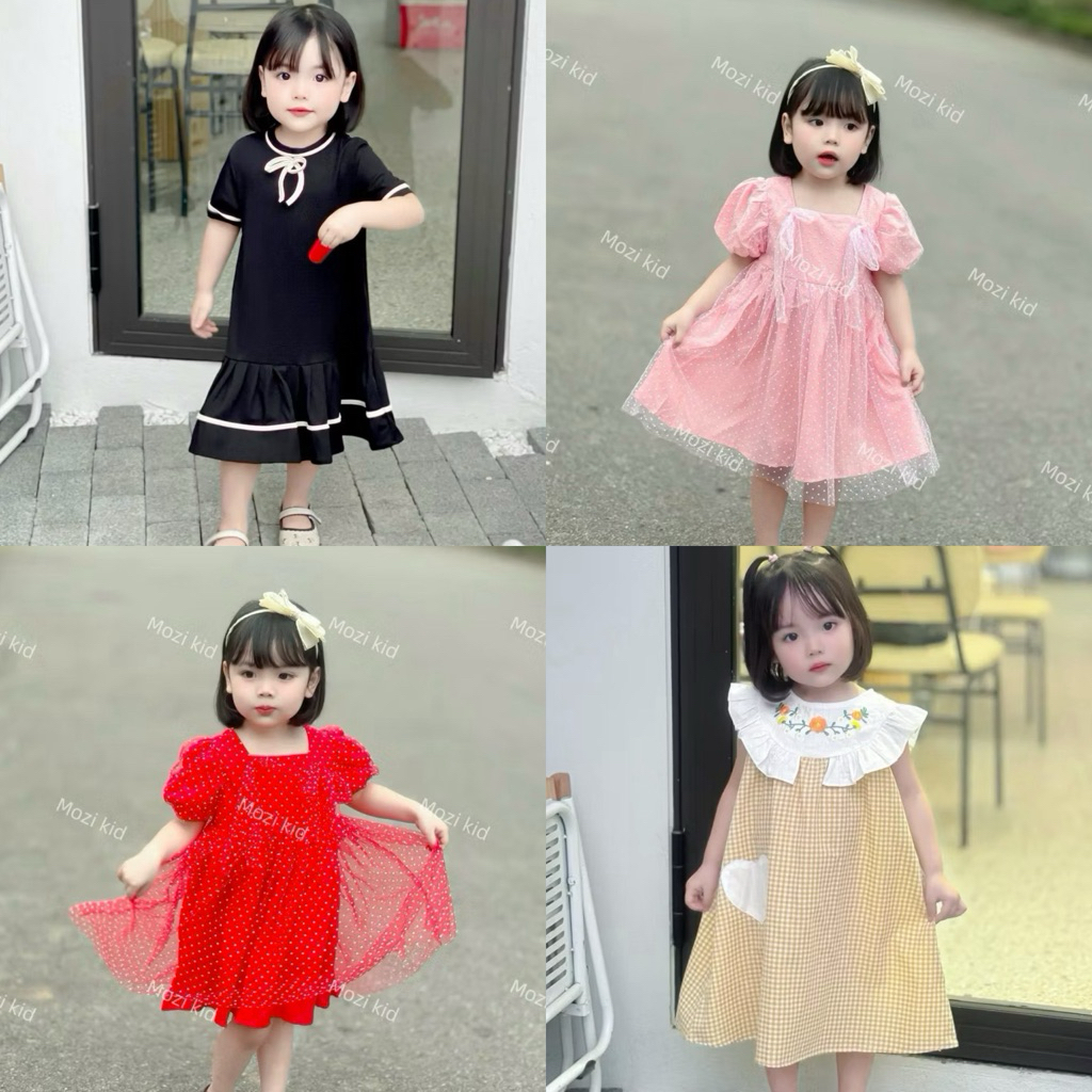 Váy Bé Gái Mùa Hè Mozi Siêu Xinh M43 M54 M66 (Size 80–140, 9–25kg) – Đầm Công Chúa Cho Bé