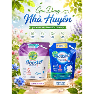 Combo 4 túi 1 thùng nước giặt xả Booster🫧FREESHIP🫧 2in1 xanh hương hoa ,tím hương nắng mai ,lưu hương ,mềm vải ,sạch
