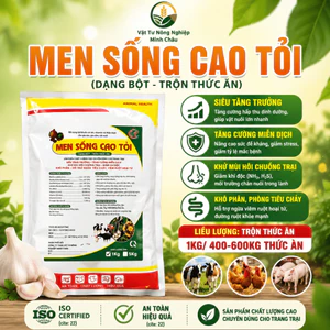 Men cao tỏi cao cấp 1kg trộn thức ăn cho gà, vịt, heo hỗ trợ tiêu hóa, hấp thu tốt, tăng đề khá ng