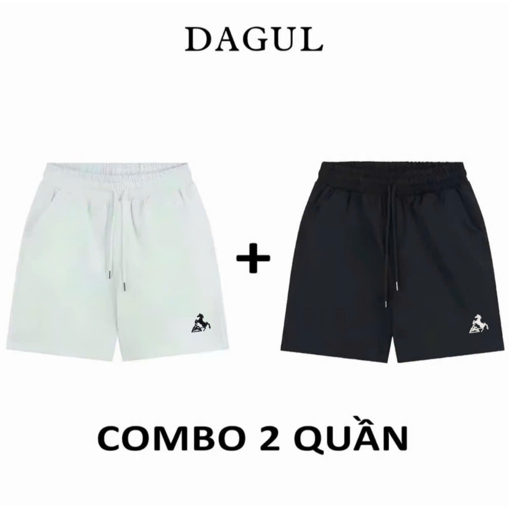 (M-56) DAGUL quần short kaki DÙ nam nữ thêu HÌNH NGỰA chất liệu mềm mại mặc thoáng mát