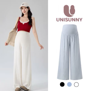 Quần Bầu Ống Rộng Chất Linnen Tơ Lụa Đáp Bụng Thế Hệ Mới -Hai Lớp Không Lo Lộ Có Chun Điều Chỉnh