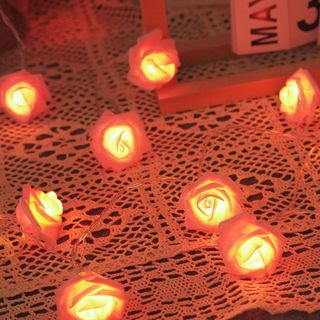 Dây đèn LED trang trí hình hoa hồng dài 1.5m/3m đủ màu decor tiệc sự kiện đám cưới quà tặng