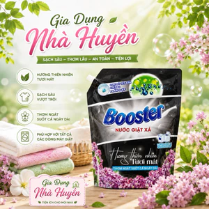 Combo thùng 4 túi nước giặt xả Booster hương thiên nhiên tươi mát 3700ml giặt sạch thơm lâu