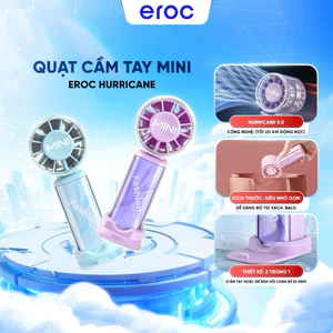 quạt cầm tay mini có đế đứng để bàn