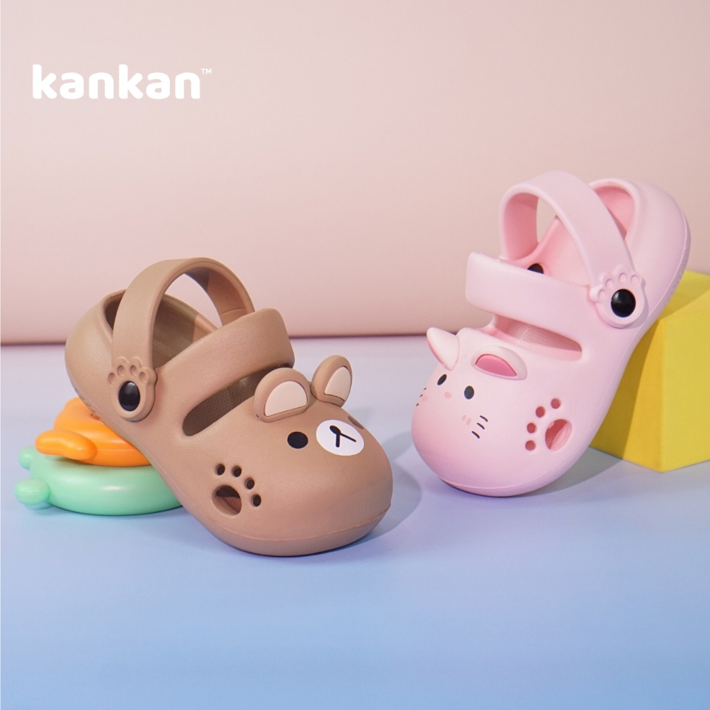 Dép Sục Cho Bé Gái KanKanStore Dép Có Quai Hậu Mèo Gấu Đáng Yêu KA144