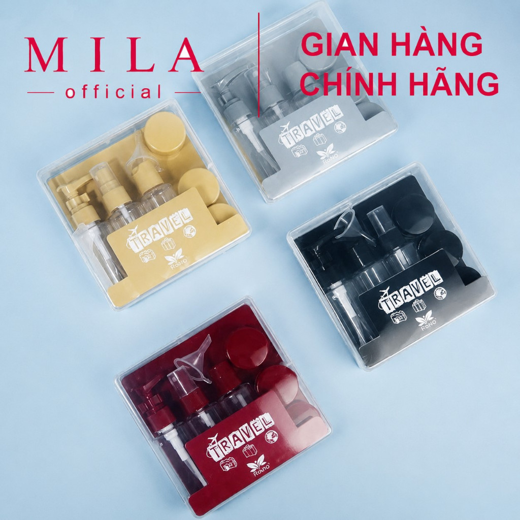 [Mua 5 tặng 1] Bộ Chiết Mỹ Phẩm Du Lịch 5 Món Mini Tiện Lợi dùng cho nước hoa, sữa tắm, kem.