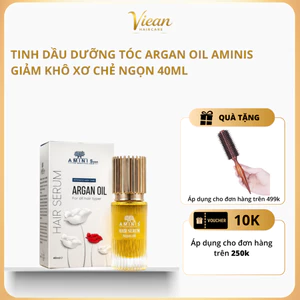 Tinh Dầu Dưỡng Tóc Argan Oil AMINIS 40ml Chính Hãng | Hair Serum Phục Hồi Tóc Khô Xơ, giảm chẻ ngọn