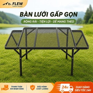 Bàn cắm trại, bàn lưới cắm trại gấp, có thể điều chỉnh chiều cao, bàn cắm trại di động, nhẹ và dễ mang theo