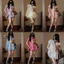 Sét Váy Babydoll Cổ Sen From Rộng Viền Bèo Kèm Quần Phong Cách Hàn Quốc Đáng Yêu