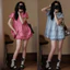 Sét Áo Babydoll Bèo Cổ Hottrend + Quần Bí Phồng Bo Chun Mặc Đi Tiệc, Đi Chơi Cực Xinh