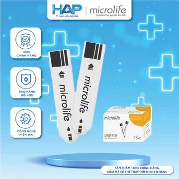 Que thử đường huyết Microlife BGS 300 hộp 50 que - Que test tiểu đường chính hãng