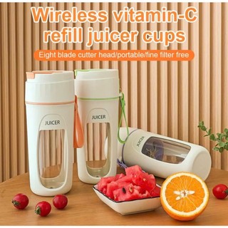 Máy Xay Cầm Tay Mini JUICER 340ml,10 Lưỡi Dao Xay Đá Ép Nước Hoa Quả Thiết Kế Du Lịch Quà Sinh Nhật_X10